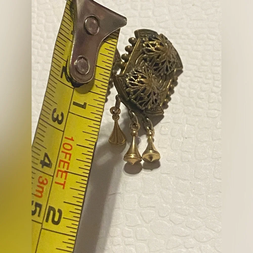 Antique Clip on Dangling Earrings #7029